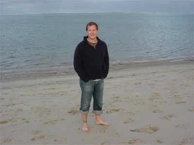 Seth Frietze on beach